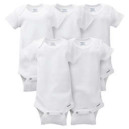 Gerber ONESIES® Brand Preemie 5-Pack Short Sleeve Bodysuits in White