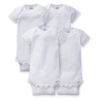 Alternate image 0 for Gerber ONESIES&reg; Brand Size 24M 4-Pack Short Sleeve Bodysuits in White