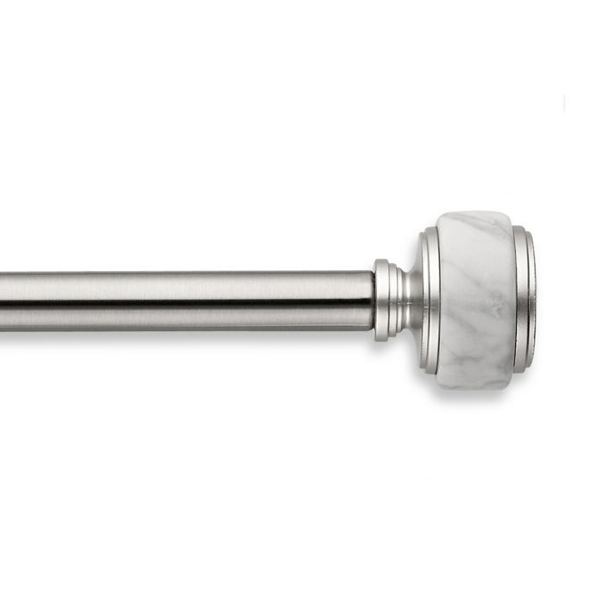 Cambria Casuals Honed Marble Adjustable Curtain Rod In Brushed Nickel Bed Bath And Beyond Canada