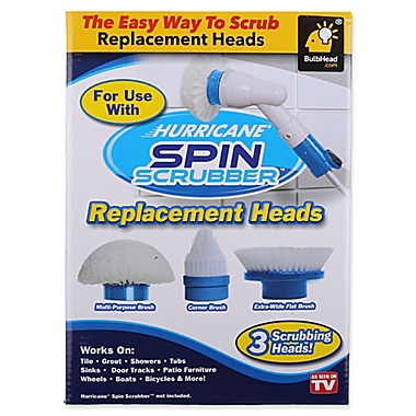 Replacement Brushes Replacement Head for Spin Scrubber mop Set of 3 Flat, Dome 