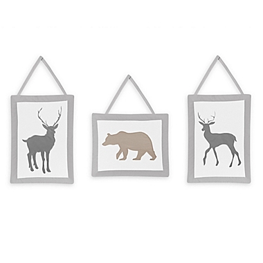Sweet Jojo Designs&reg; Woodland Animals Wall Hangings (Set of 3). View a larger version of this product image.