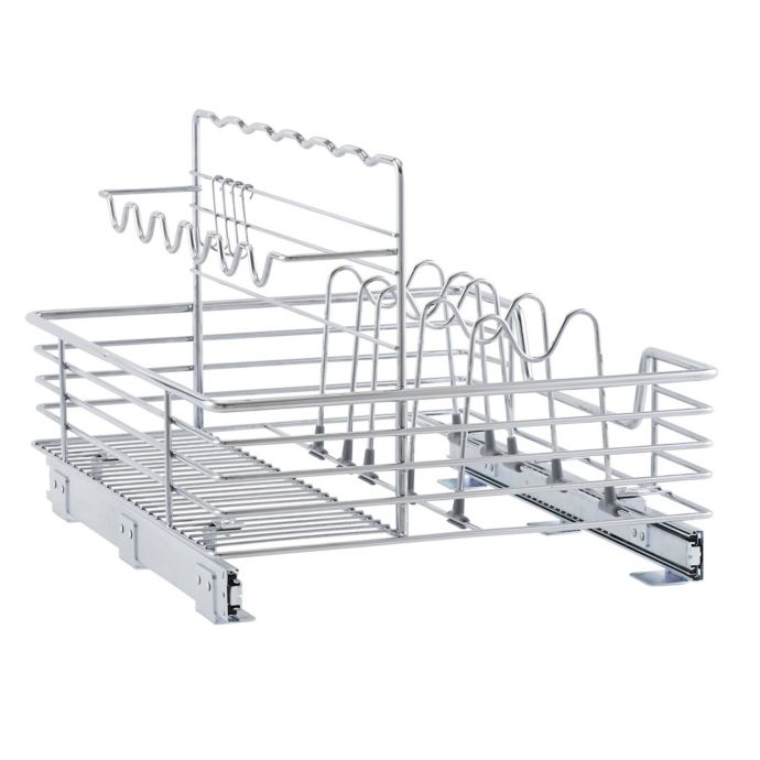Household Essentials® Glidez Pots and Pans Organizer in Chrome Bed
