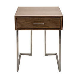 LumiSource® Roman Contemporary End Table in Walnut