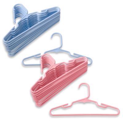 Plastic Tubular Clothes Hangers Children's Size Set of 5 Red 