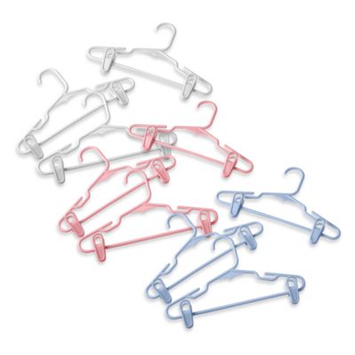 3-pack Plastic Children&#39;s Clothes Hangers with Clips