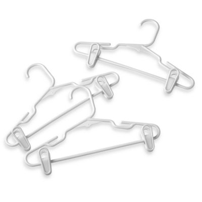 3-Pack Merrick Plastic Children's Clothes Hangers with Clips (3 Colors)