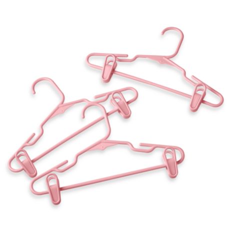 3-pack Plastic Children's Clothes Hangers with Clips | buybuy BABY