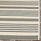 Alternate image 1 for Safavieh Courtyard Stripes 8-Foot x 11-Foot Indoor/Outdoor Area Rug in Grey/Bone