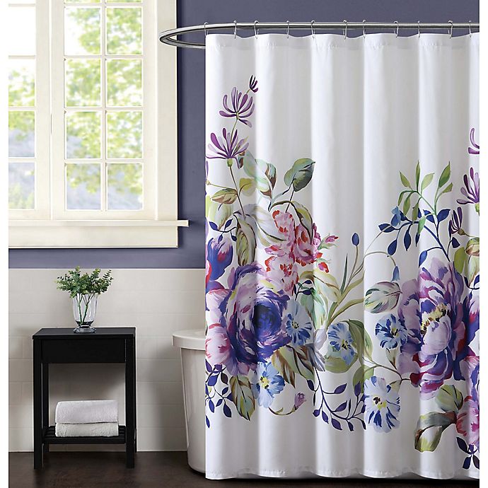Siriano Ny Garden Bloom, Purple Flower Shower Curtain