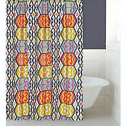 Levtex Home Moesha Shower Curtain in Navy/Red