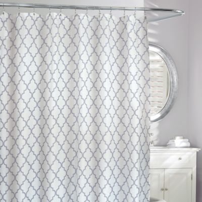 white bathroom shower curtains