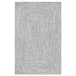 nuLOOM Festival Braided Lefebvre 4-Foot x 6-Foot Area Rug in Salt and Pepper