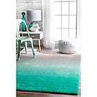 Alternate image 1 for nuLOOM Ombre 5-Foot x 8-Foot Shag Area Rug in Turquoise