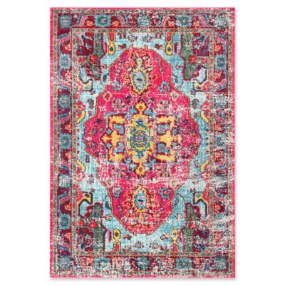 NuLOOM Casablanca Vintage Tappeto Rosa Multicolore 200cm x 275cm 