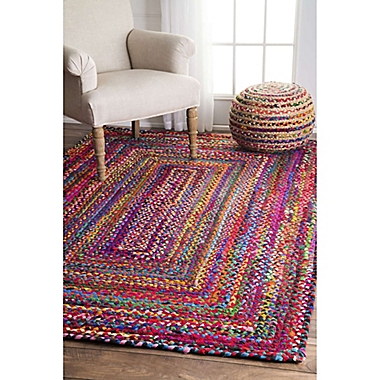 nuLOOM Nomad Hand-Braided Tammara Multicolor Rug. View a larger version of this product image.