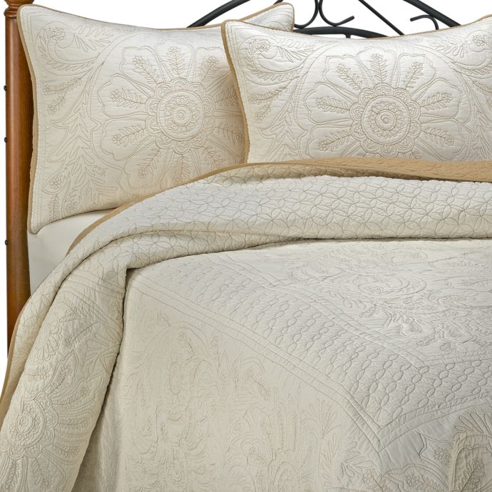 Vallejo Ivory Bedspread and Sham, 100 Cotton Bed Bath and Beyond Canada