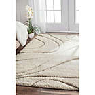 Alternate image 1 for nuLOOM Carolyn Curves Shag 6-Foot 7-Inch x 9-Foot Area Rug in Cream