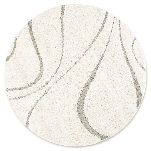 Alternate image 1 for nuLOOM Carolyn Curves Shag 7-Foot 10-Inch Round Area Rug in Cream