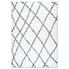 Alternate image 0 for nuLOOM Alvera Diamond Easy Shag 7-Foot 9-Inch x 10-Foot Area Rug in White