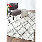 Alternate image 1 for nuLOOM Alvera Diamond Easy Shag 7-Foot 9-Inch x 10-Foot Area Rug in White