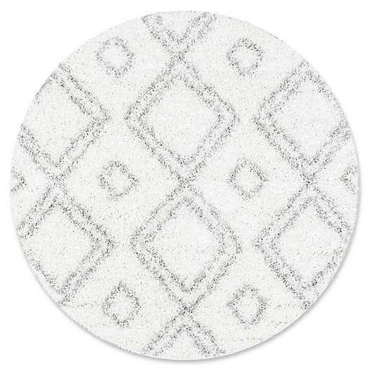 Alternate image 1 for nuLOOM Iola Easy 5-Foot 3-Inch Round Shag Area Rug in White