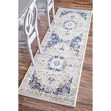 nuLOOM Verona 2&#39;8 x 12&#39; Runner in Blue. View a larger version of this product image.