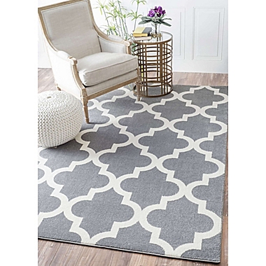 nuLOOM Plymouth RugMeeker Trellis Rug in Grey. View a larger version of this product image.