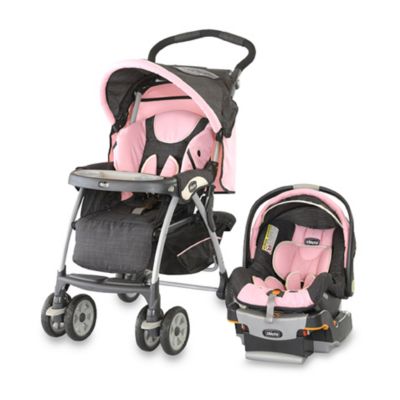pink stroller travel system