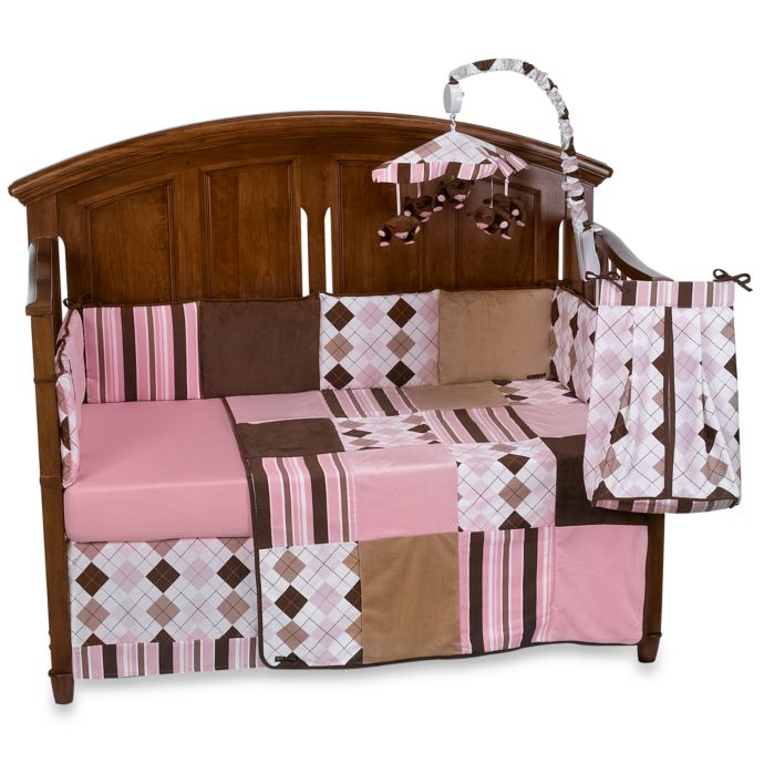 Prep School Pink 4 Piece Crib Bedding Set 100 Cotton Buybuy Baby