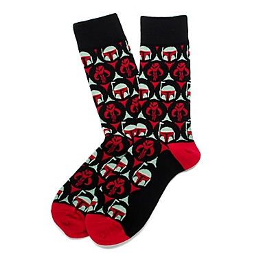 Star Wars&trade; Boba Fett Socks in Black. View a larger version of this product image.