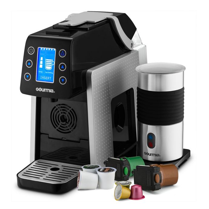 Gourmia® 1Touch KCup Espresso/Coffee Capsule Machine with Milk Frother Bed Bath and Beyond