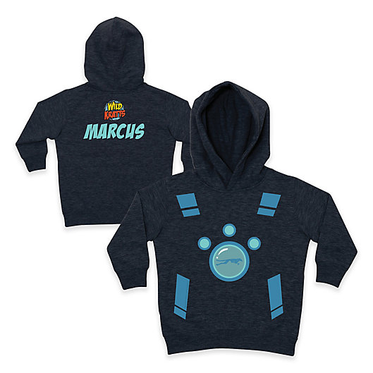 Alternate image 1 for Wild Kratts™ Leopard Pullover Hoodie in Charcoal/Blue