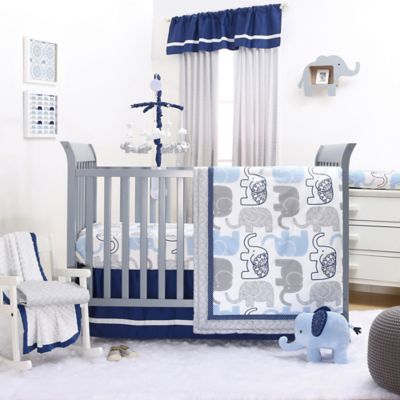 navy crib bedding set