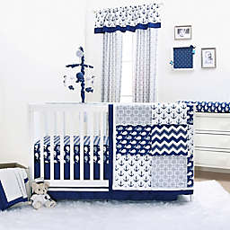 The Peanutshell™ Whale Bedding Collection in Navy