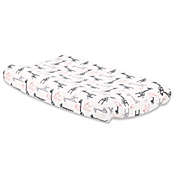 The Peanutshell&trade; Uptown Girl Giraffe Changing Pad Cover in Coral