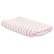 The Peanutshell&trade; Uptown Girl Changing Pad Cover in Coral