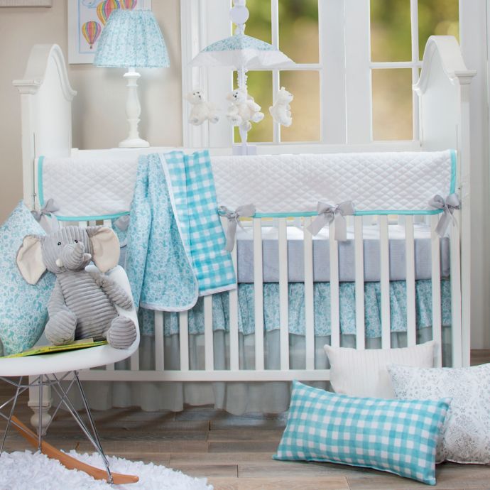 Glenna Jean Willow 4 Piece Crib Bedding Set In Aqua Bed Bath