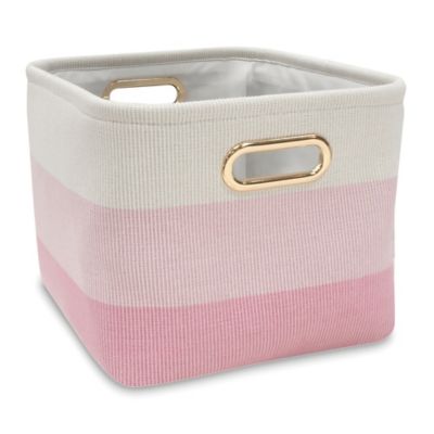 pink storage baskets