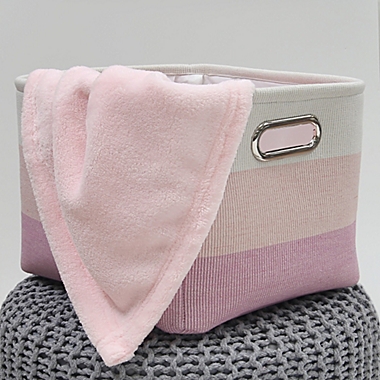 Lambs & Ivy&reg; Ombre Storage Basket in Pink/Gold. View a larger version of this product image.