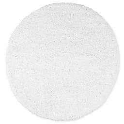nuLOOM Easy 7-Foot 10-Inch Round Shag Rug in White
