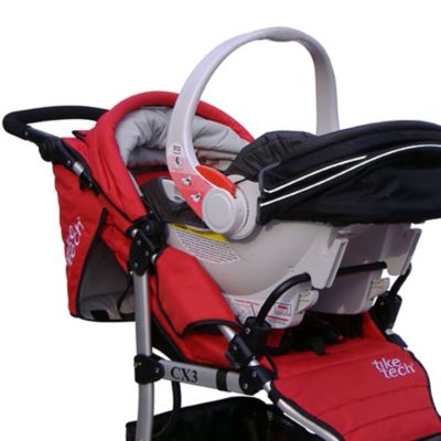 tike tech double stroller car seat adapter