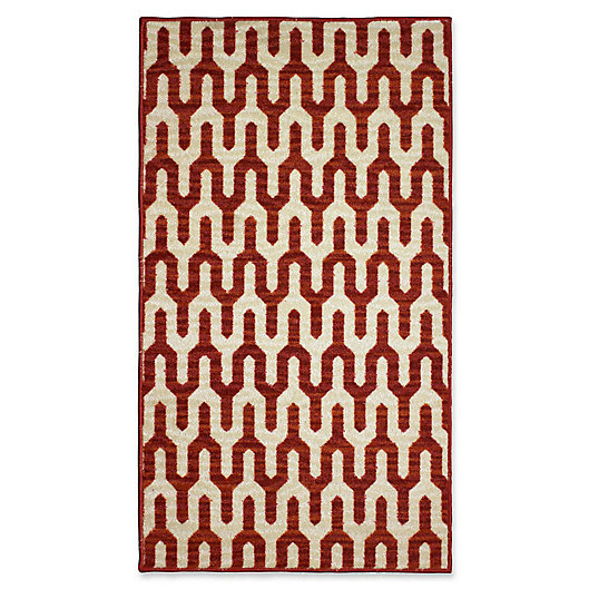 Alternate image 1 for Mila Structures Washable Rug in Red/Beige