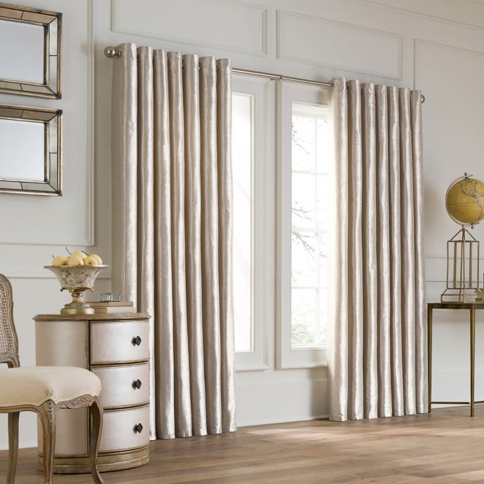 Valeron Lustre Grommet Top Double Width Window Curtain ...