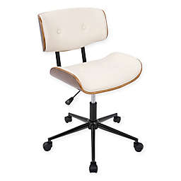 LumiSource&reg; Lombardi Mid-Century Modern Office Chair in Cream