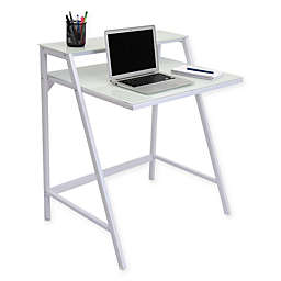 LumiSource® 2-Tier Contemporary Desk in White