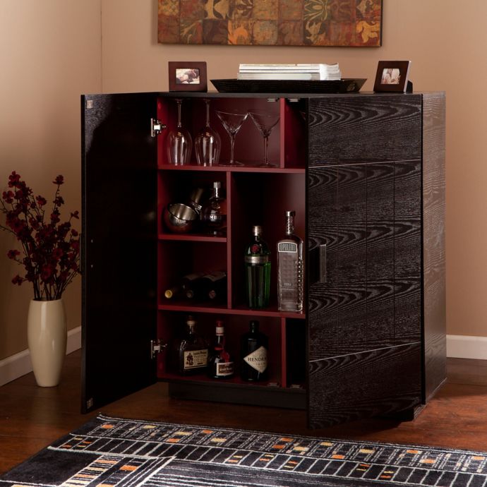 Southern Enterprises Marc Bar Cabinet In Ebony Bed Bath Beyond