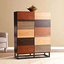 Southern Enterprises Harvey Multi-Tonal Wood Bar Cabinet