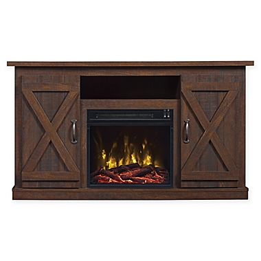 Bell&#39;O&reg; Classic Flame Cottonwood Fireplace TV Stand in Espresso. View a larger version of this product image.