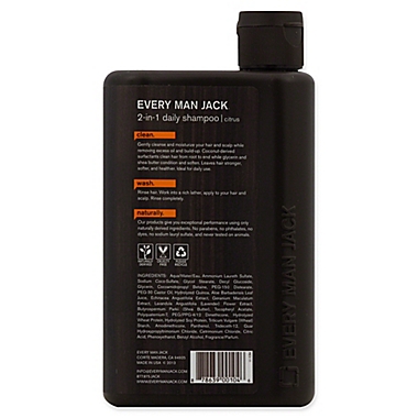 Every Man Jack&reg; 13.5 fl. oz. 2-in-1 Daily Shampoo + Conditioner in Citrus. View a larger version of this product image.