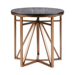 Madison Park Madison Round End Table in Antique Bronze